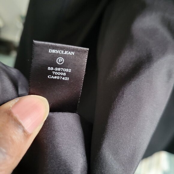 ANN TAYLOR BLACK DOUBLE BREAST WOOL JACKET (Size: Large) - Picture 7 of 12